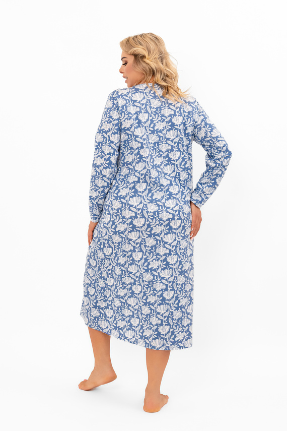 Camisón de mujer Boma - manga larga, algodón Moda Italiana