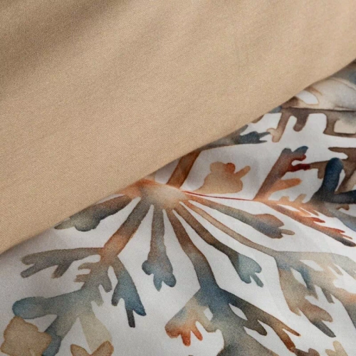 Ropa de cama navideña Elsa Eurofirany beige 100% algodón con cremallera
