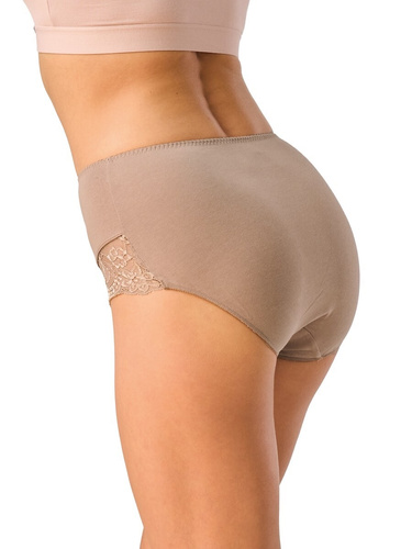 Braguitas mujer Key LPF 111 algodón con encaje y ajuste cómodo