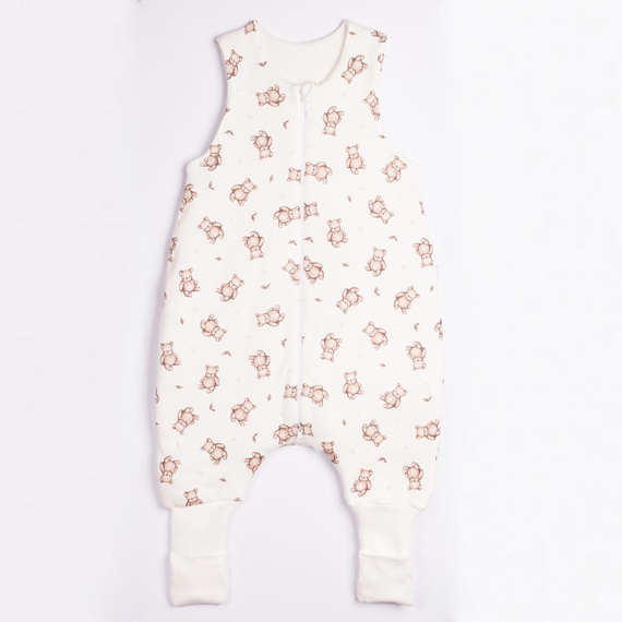 Saco de dormir con piernas Nicol 227044 de algodón con ositos 9–24 meses