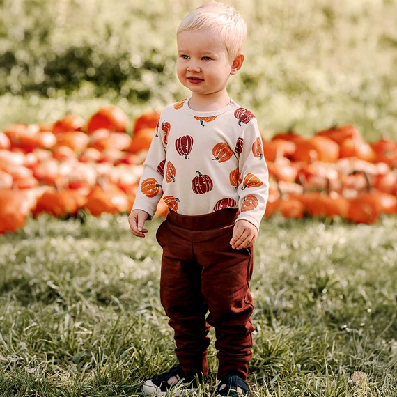 Body Halloween bebé Eevi - crudo, calabazas, algodón