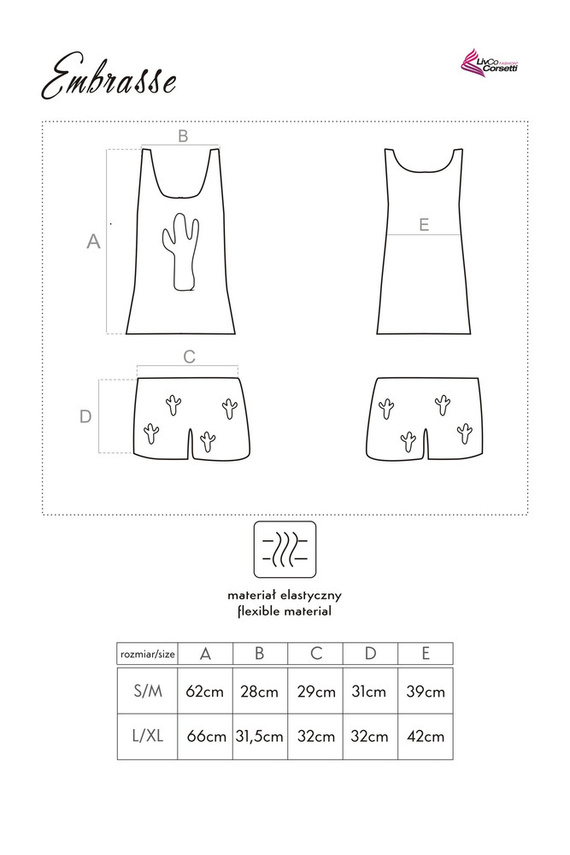 Embrasse 0404 LivCo Corsetti Moda Pijama Mujer