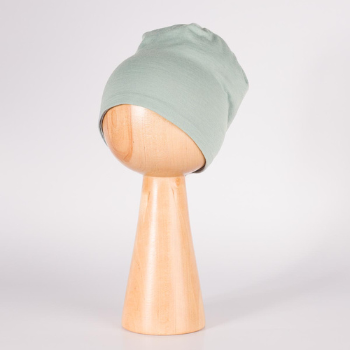 229120 Nicol Gorro Merino 100% lana infantil de doble capa - verde
