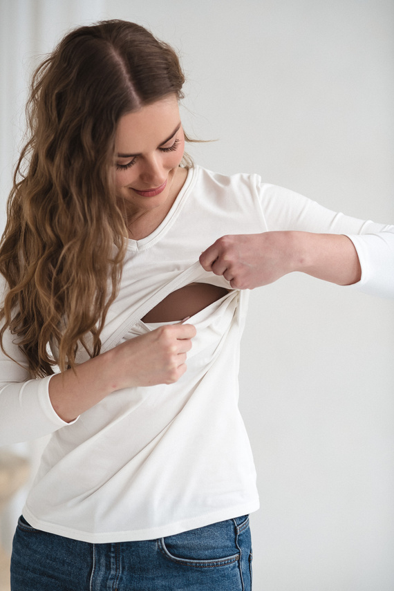 Milk&Love Milk Shirt camiseta premamá y lactancia 7/8 white