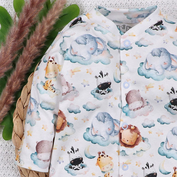 ABN-5608 Pijama para bebé Little Dreamers Nini de algodón orgánico - 100% de seguridad, cierres sin níquel, producción polaca