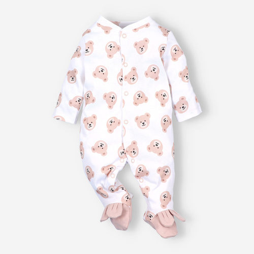 ABN-5356 Pijama para bebé Sweet Bears Nini | Algodón orgánico, cierre con automáticos