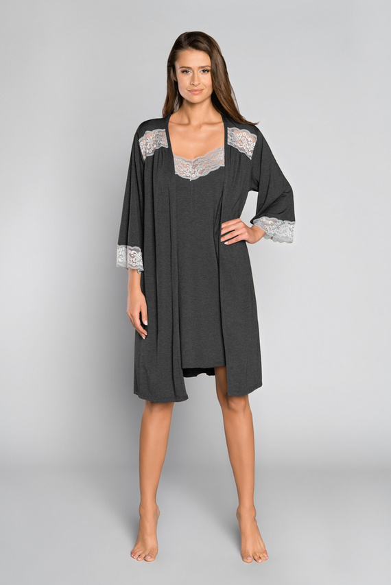 Sonata Albornoz de mujer Moda italiana melange oscuro