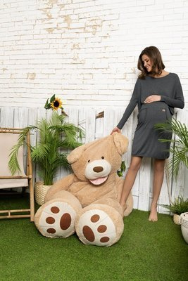 Tirana Túnica de señora y premamá Moda Italiana- melange oscuro