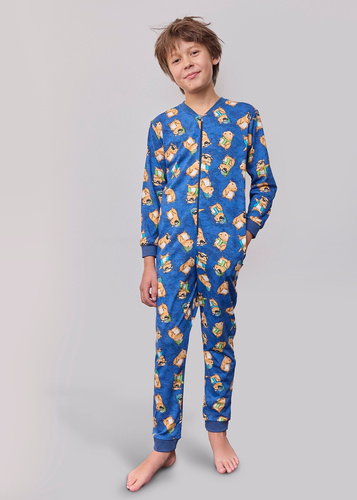 185/183 186/183 Mono Cornette Capybara 2 Niño - algodón, con cremallera y estampado divertido