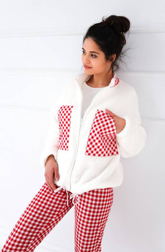 Blusa perfecta para mujer Sensis - crema-rojo