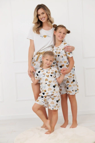 Pijama niña Ariela Italian Fashion - algodón, manga corta, short