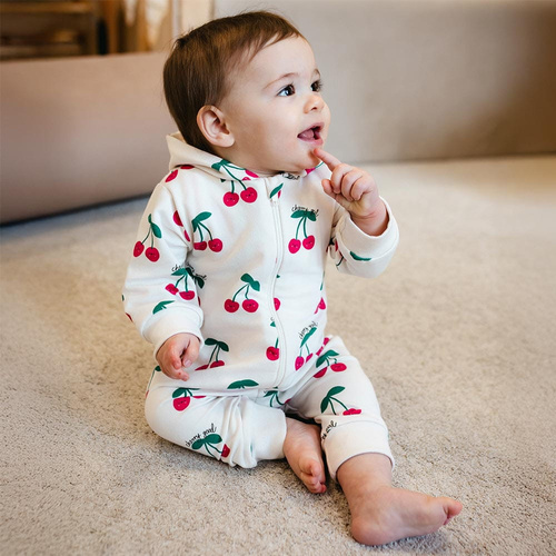 Pelele bebé Eevi ecru 100% algodón sin pies cómodo