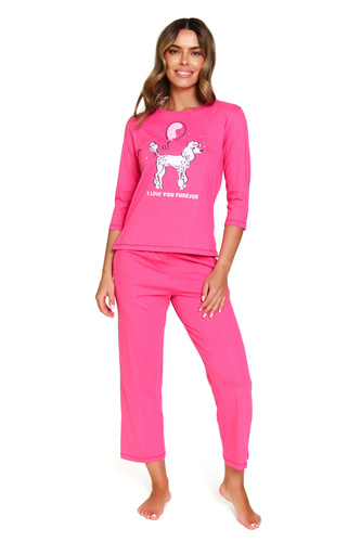 Doctor Nap pijama de las mujeres 7356 - conjunto de algodón con ¾ pierna - peonía