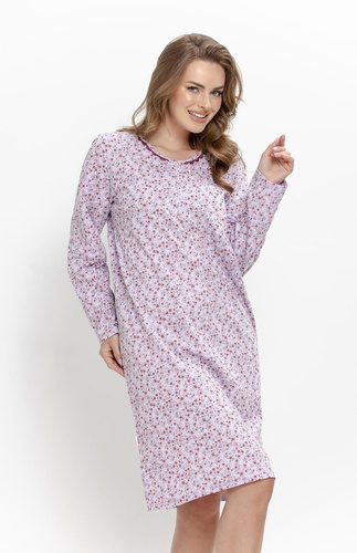 Camisón Taro Agnessa 3640 Morado 100% Algodón para Lactancia