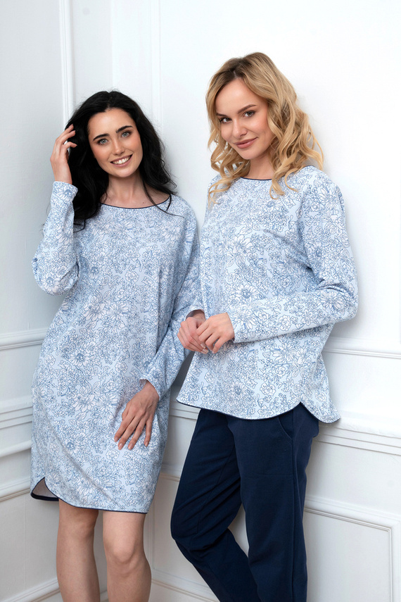 Camisón Gracjela Moda Italiana - estampado azul