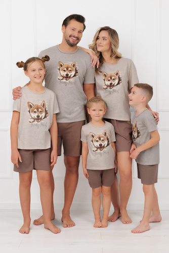 Pijama mujer Shiba Italian Fashion 100% algodón shorts manga corta