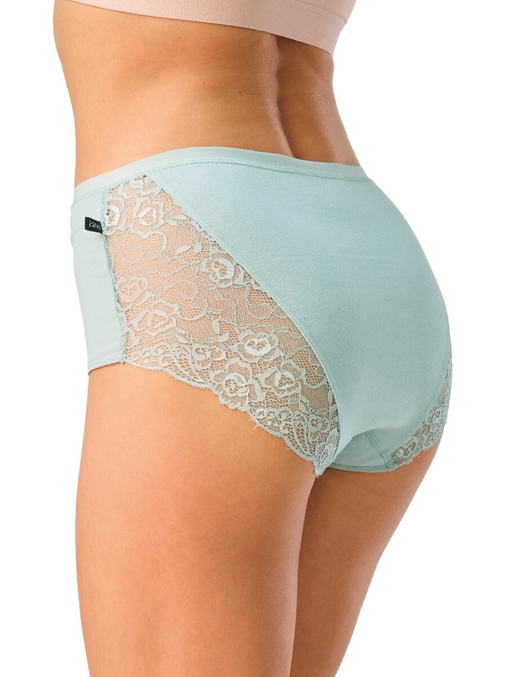 LPF 570 braguitas mujer maxi bikini de algodón con encaje – pack 2 unidades