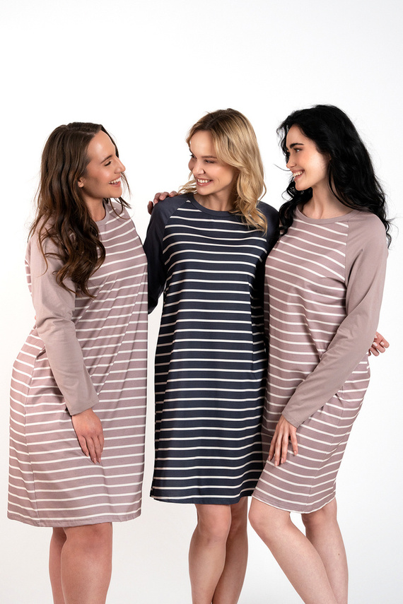 Camisón Oda Moda Italiana - estampado capuchino