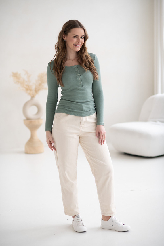 Tummy Milk&Love camiseta premamá y lactancia viscosa sage