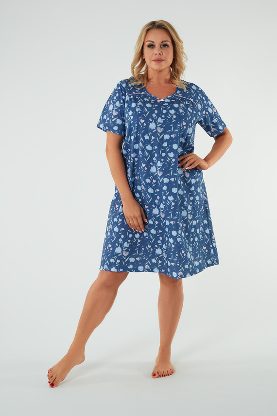 Camisón Agalia, manga corta Moda Italiana - estampado