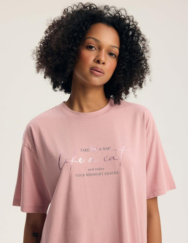 Camisón Henderson Ginger 45412 Rosa 100% Algodón Manga Corta