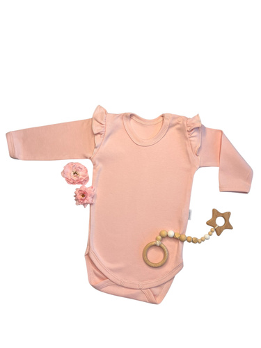 Mamatti body rosa de manga larga para niña BD15027 - 100% algodón, cómodo y bonito