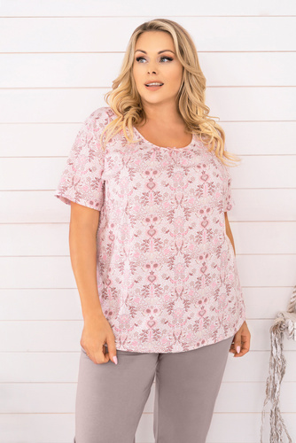 Kalmia Pijama de mujer manga corta, pantalón 3/4 italiano Fashion-print