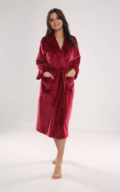 628 Albornoz largo de mujer Abigail Forex - granate