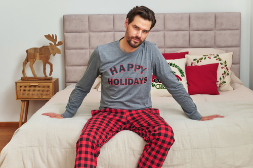 7344 Pijama de hombre gris oscuro Doctor Nap - 100% algodón