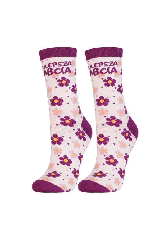 Calcetines Moraj Women's Best Grandmother CSLB450-004 - Juego de 2 pares de algodón en una caja | El regalo perfecto para la abuela