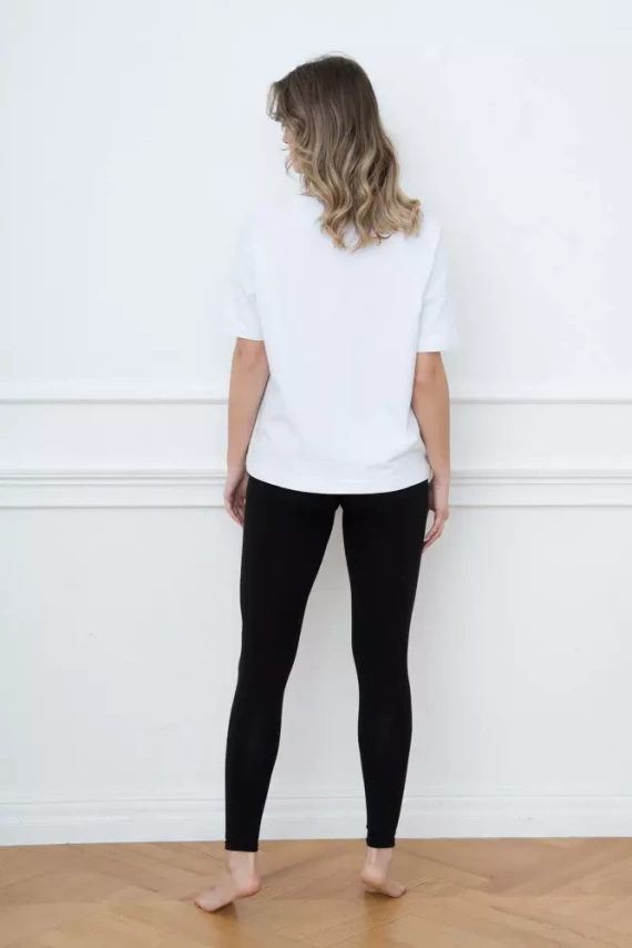 Alta Blusa manga corta Italian Fashion - blanco