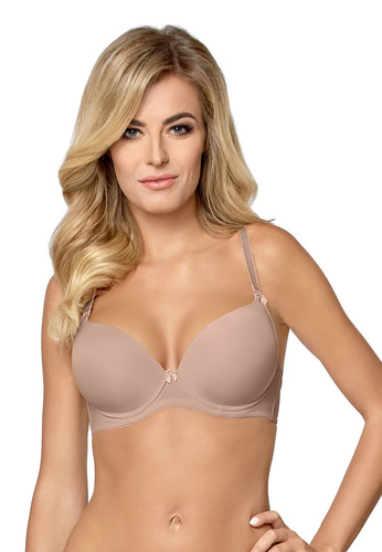Sujetador push-up Ida Mocca Mefemi by Nipplex - moldeador, con relleno de silicona, microfibra suave, tirantes extraíbles, ideal para cualquier conjunto