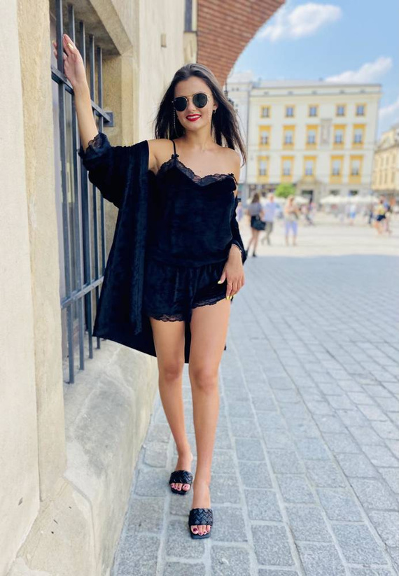 613 Milagros Pijama de señora Forex - negro