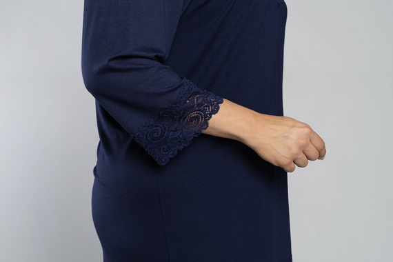 Izyda Pijama 3/4 mangas, 3/4 pantalones Moda Italiana - azul marino