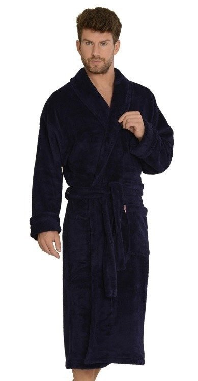 811 Bata de felpa para hombre De Lafense - azul marino