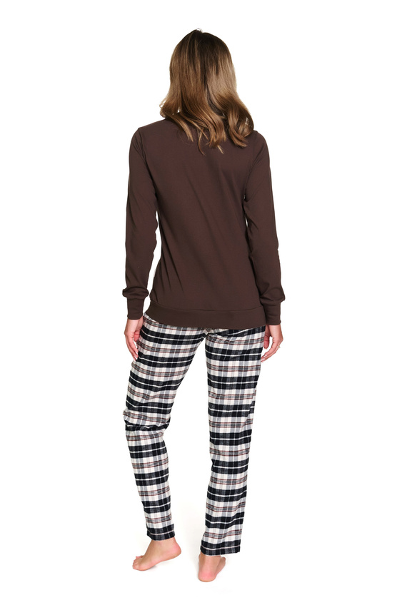 7333 Doctor Nap pijama de mujer - algodón y franela, pijama cálido brownie