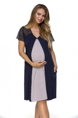 3119 Camisón de Maternidad Lupoline - azul marino