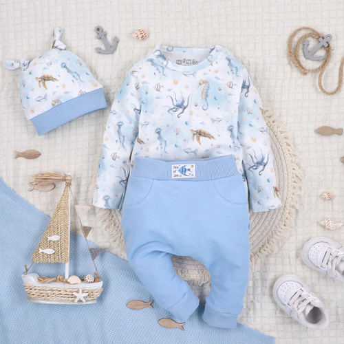 ABN-5445 Body de algodón orgánico Sea Of Joy de Nini - algodón orgánico, manga larga