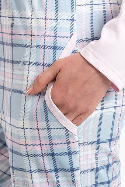 Pijama y pantalón de manga larga Emilly Unzipped Ladies' Italian Fashion - rosa/estampado