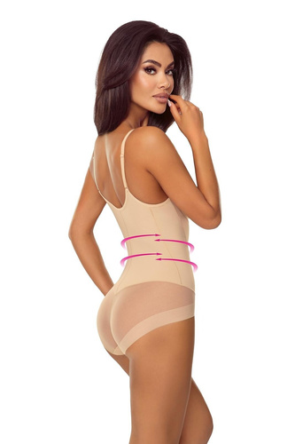 Body 7006 Ofelia Lapinee beige Body moldeador reductor bajo el busto que estiliza la figura