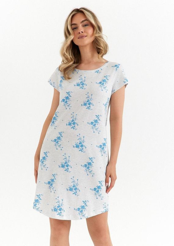 491 Camisón de señora Cana algodón melange claro manga corta cómodo