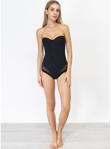 1852 Mujer Everybody bardot body de microfibra, copas acolchadas, sin costuras Sielei negro