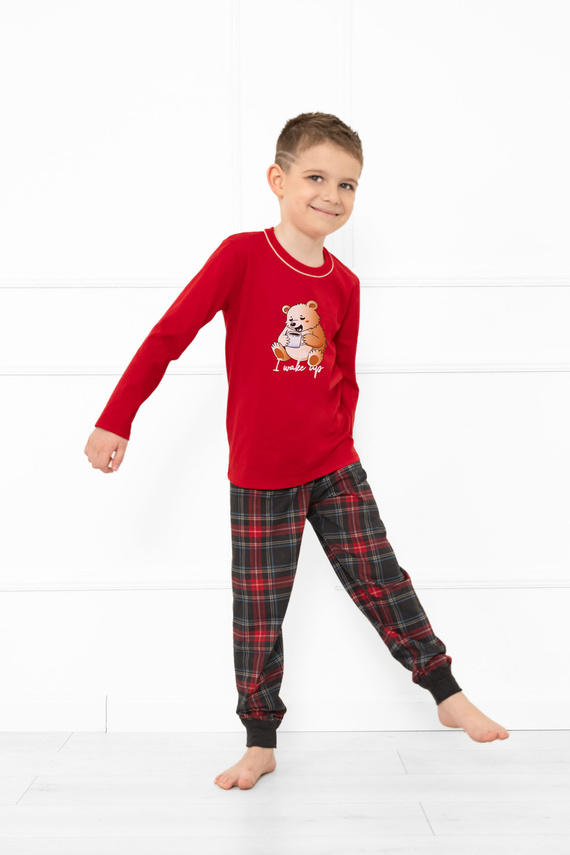 Rusoli pijama para niños Italian Fashion rojo - algodón, largo, estampado navideño
