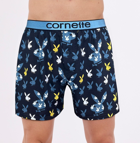 881/01 Calzoncillos bóxer Classic Cornette para hombre - algodón, estampado de conejitos, corte holgado