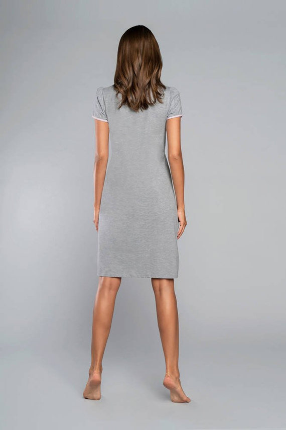 Carlina Camisón de embarazo y lactancia Moda Italiana - melange/rosa