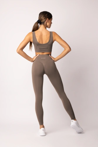 Leggings de mujer SPAIO Flex Innergy 2.0 beige - sin costuras, soporte de regeneración