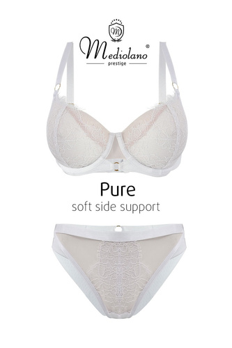 Mediolano Pure Soft Side Support 19260 sujetador soft blanco con encaje
