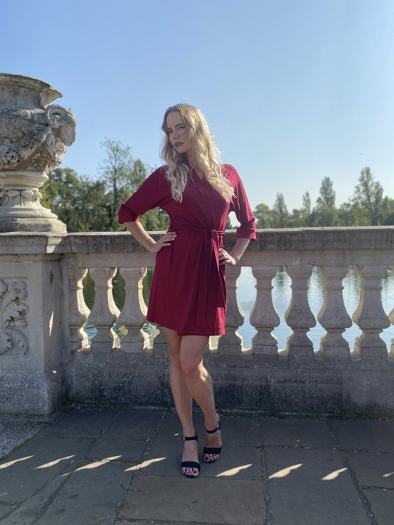 871 Visa Bata de mujer Forex - granate