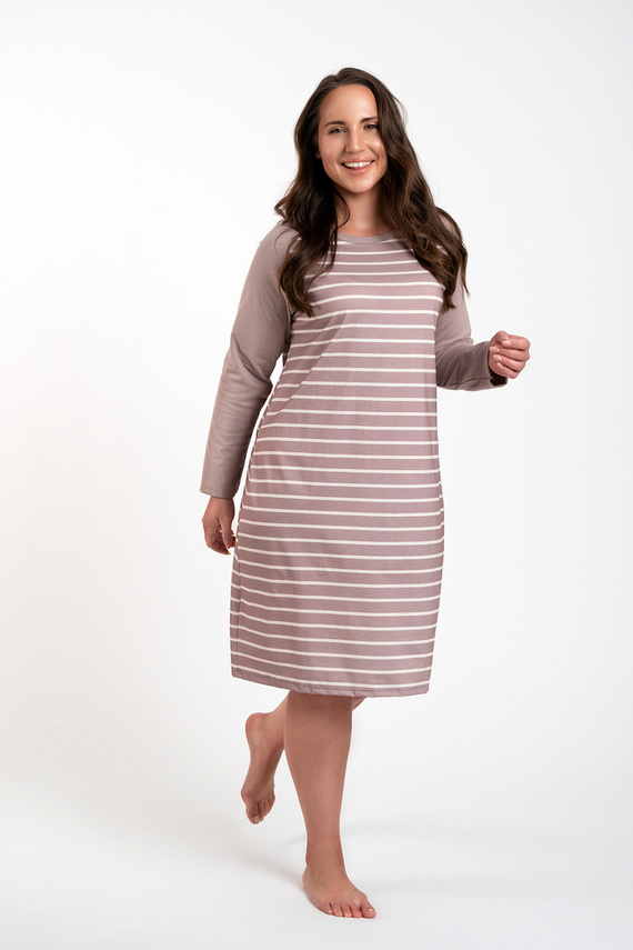 Camisón Oda Moda Italiana - estampado capuchino