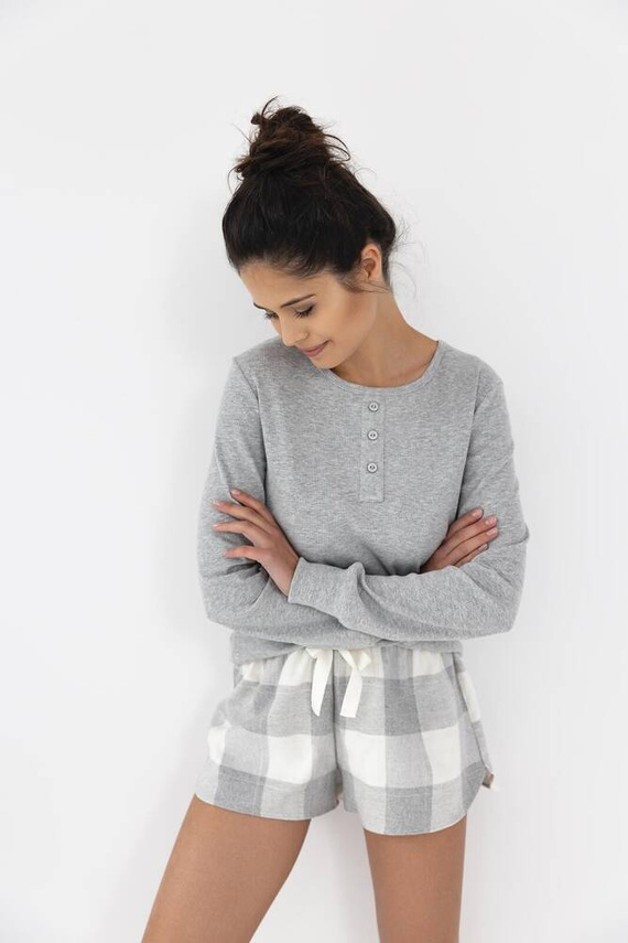 Pijama de mujer Maggie Sensis - gris melange